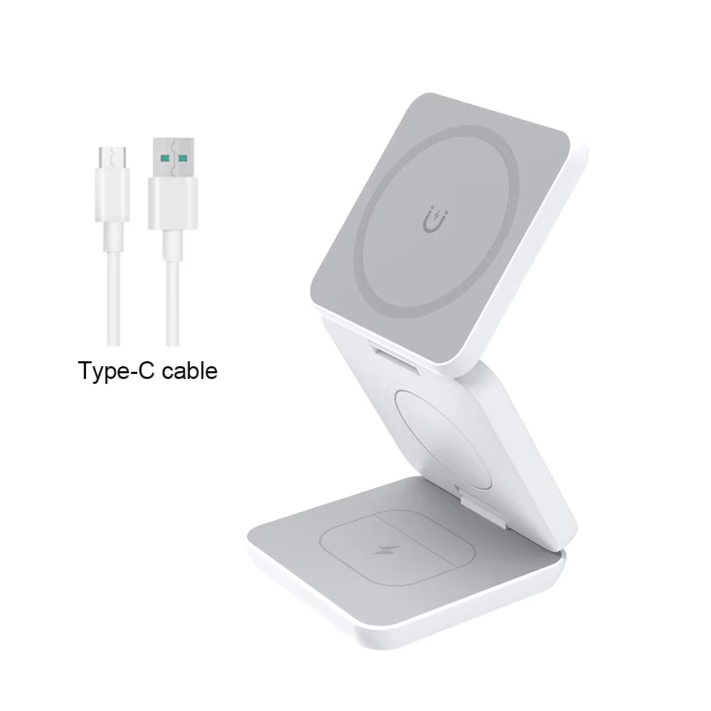 Portable Foldable Magnetic Wireless Charger Dock Station Fast Charging Trip Charger