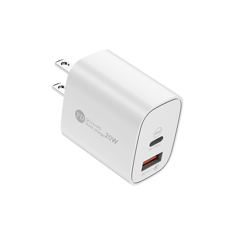 USB PD Charger Dual Ports Type C Wall Charger Quick Charge 3.0 Fast Charging Adapter for Phones
