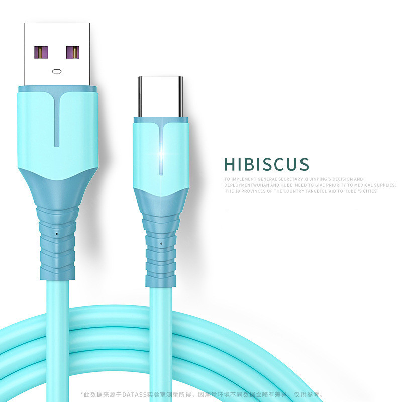Liquid Silicone USB C Cable Fast Charging Data Cord Type C Quick Charge Phone Charger
