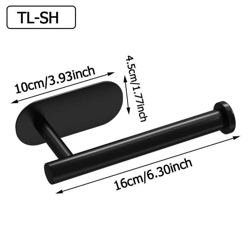 Wall-Mounted Stainless Steel Paper Roll Holder No Drilling Required for Kitchen Bathroom