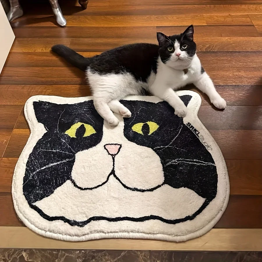 Waterproof Anti Slip Cat Floor Mat Stain Resistant Perfect for Bathroom Bedroom Kitchen