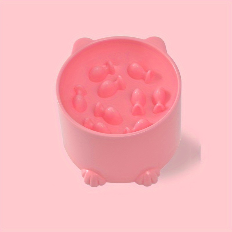 Slow Food Bowl for Cats and Dogs Anti Choking Rice Bowl with Neck Protection Cat Food Bowl Relieving Anxiety