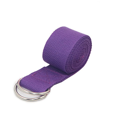 Adjustable Yoga Strap Cotton Exercise Belt with D-Ring Stretching Bands Pilates Rope