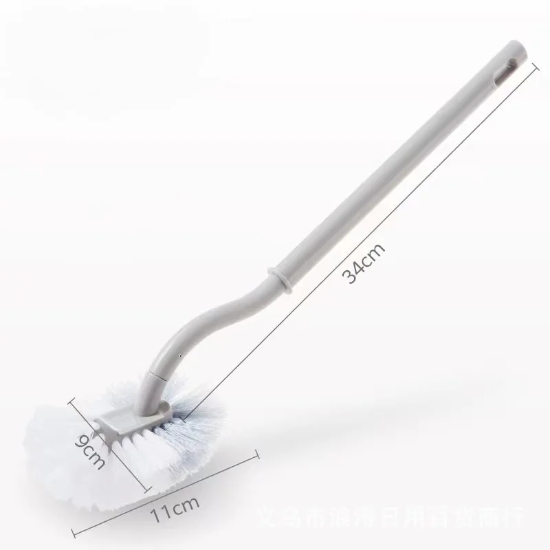 Plastic Toilet Brush with Long Handle Soft Hair WC Cleaning Brush for Squatting Pan Household Gap Remover Bathroom