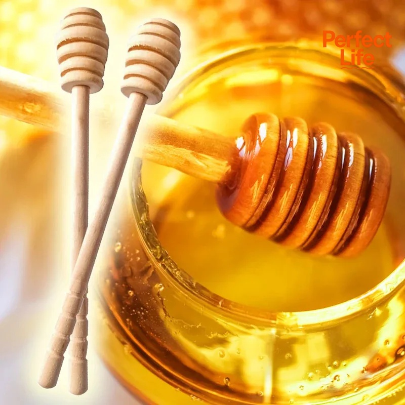 Wooden Spoon Set for Dessert Honey Stir Bar Mixing Handle Spoon for Tea Coffee Tableware Utensils for Kitchen and Home