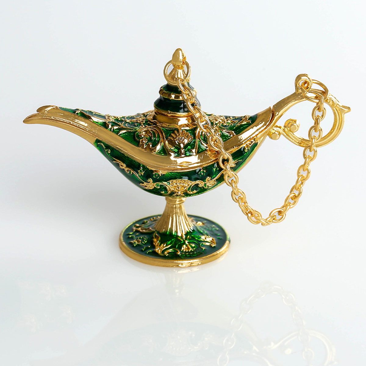 Vintage Aladdin Lamp Ornament Metal Craft Home Decoration