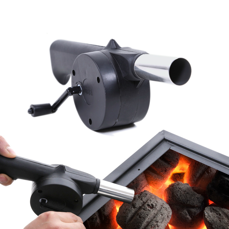 Outdoor BBQ Fan, Manual Crank Grill BBQ Fan, Hand BBQ Fan for Barbecue, Air Blower Fire Bellows BBQ Tools