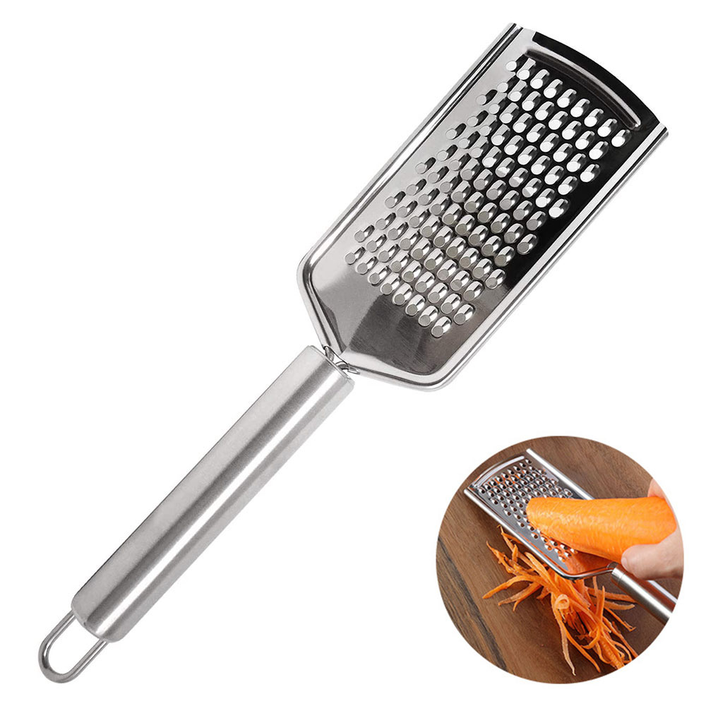 Stainless Steel Micro Blade Cheese Grater Carrot Ginger Zester Nutmeg Lemon Vegetable Grater with Handle