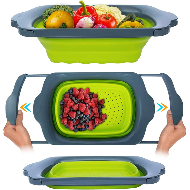 Collapsible Colander with Extendable Handles for Sink Strain | Inspire ...