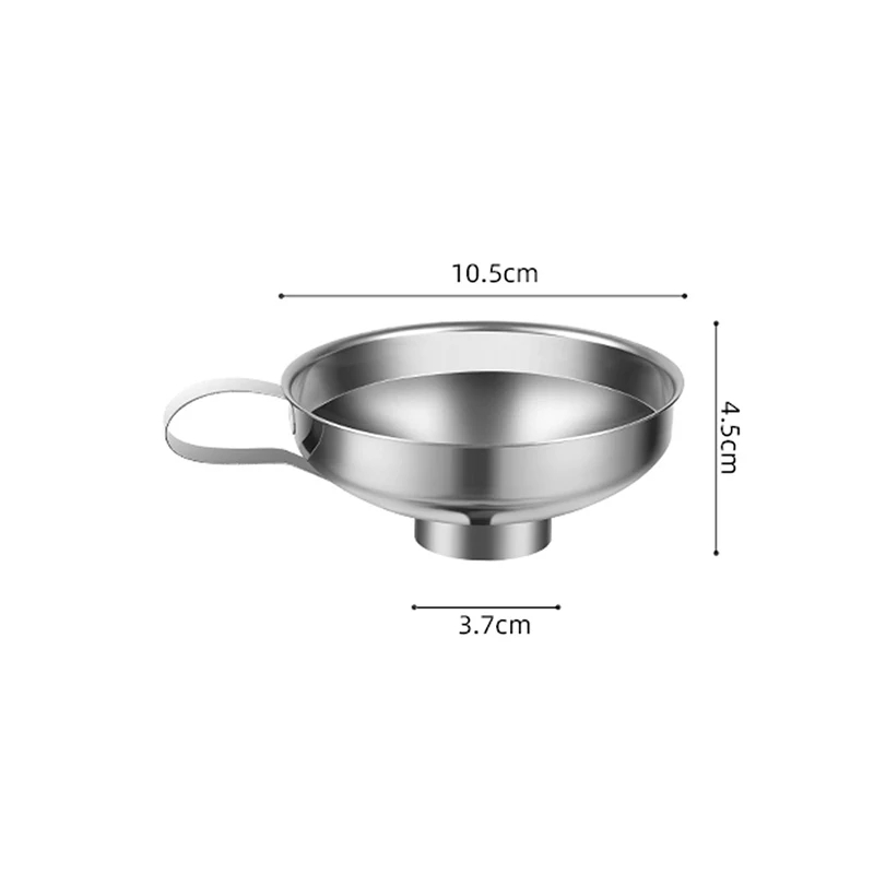 Wide Mouth Stainless Steel Funnel for Canning Jam Dressing Oil Wine Water Spices Filter for Jar Canning Cup