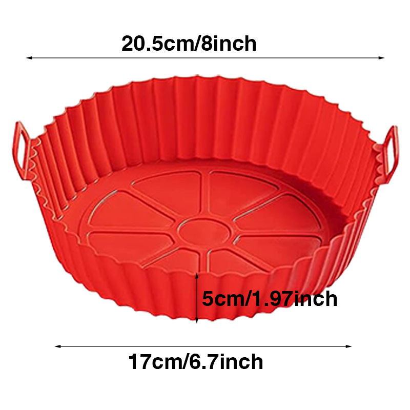 Air Fryer Silicone Pot Reusable Non Stick Food Safe Liners for Air Fryer Basket