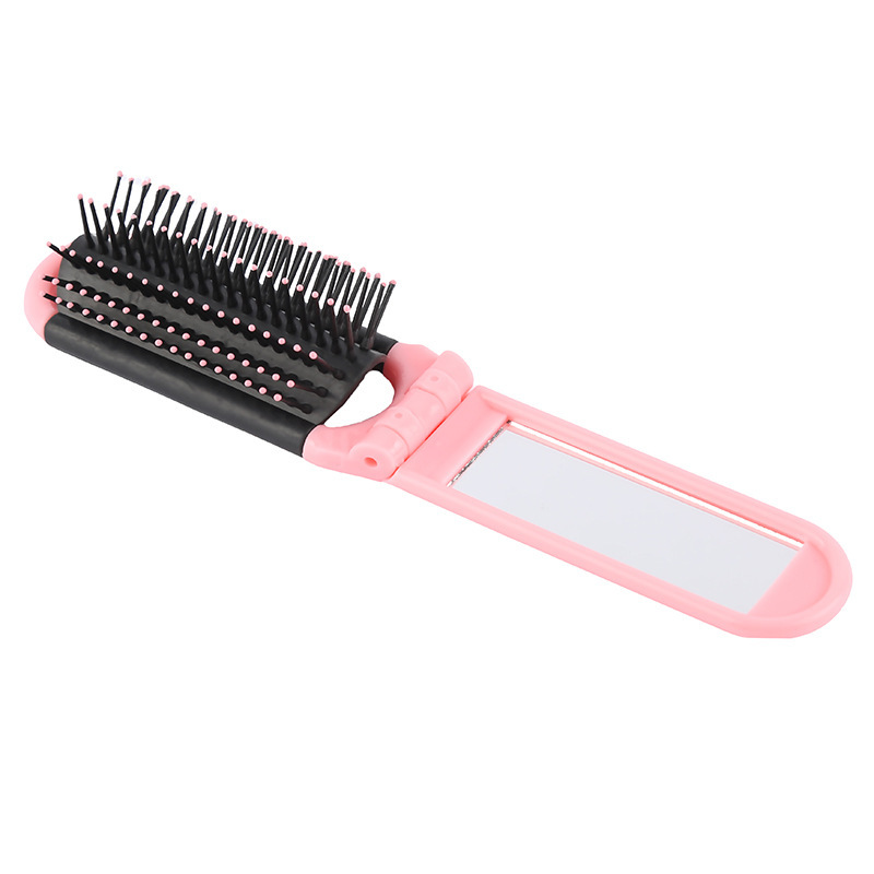 Portable Hair Combs Mini Hair Brush Folding Massage Comb Head Massage Mirror Air Cushion Anti-Static Scalp Comb
