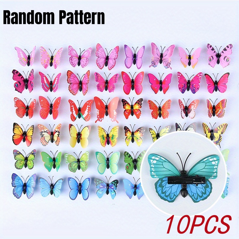 Hair Accessories Butterfly Hair Clips 3D PVC Simulation for Girls Party