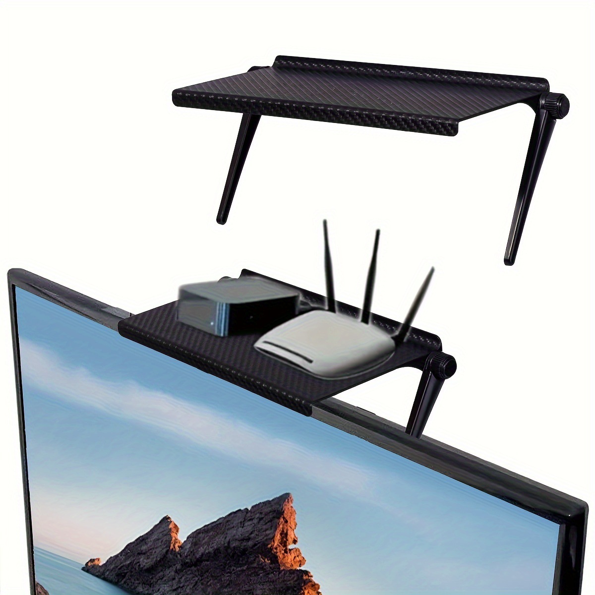 Screen Rack Shelf Stand Adjustable TV Screen Storage Shelf Monitor Stand for Desk | Inspire Uplift