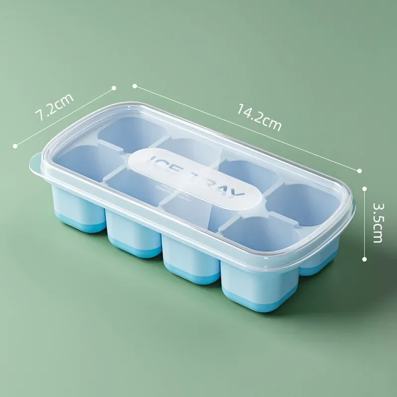 Reusable Square Ice Cube Trays for Freezer, Block Ice Molds, Ice Maker for Cocktails Whiskey