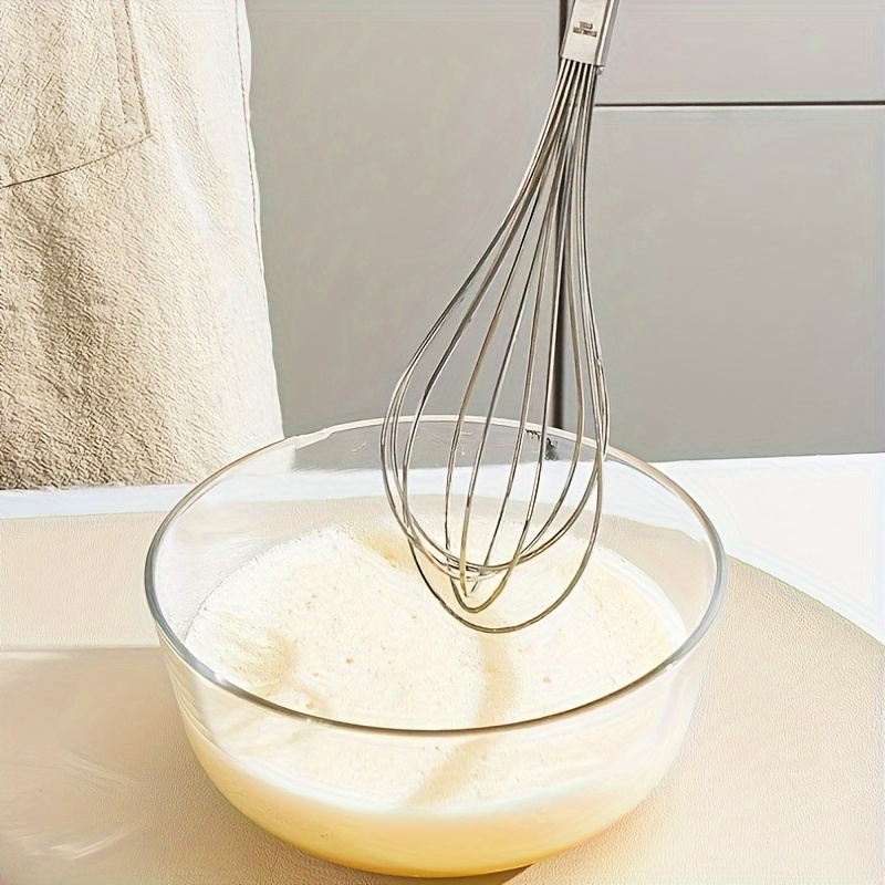 Stainless Steel Egg Beater with Wooden Handle for Baking | Inspire Uplift