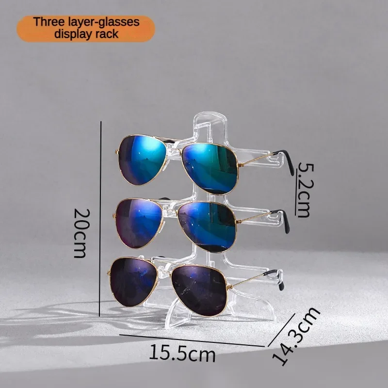 Perforation-Free Multi-Layer Desktop Storage Rack for Glasses & More