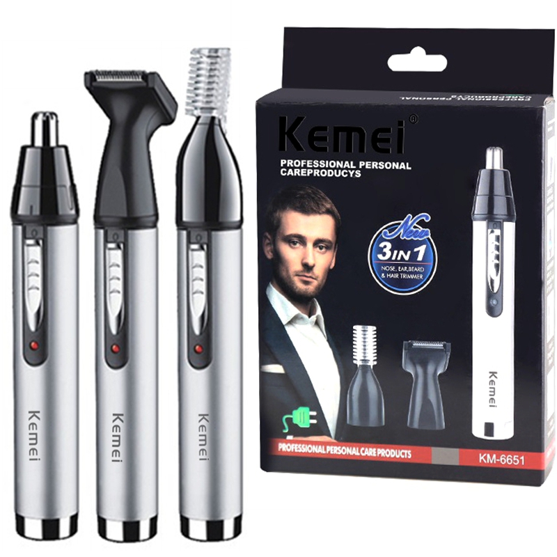 Rechargeable Nose & Ear Hair Trimmer for Men All-in-One Grooming Kit for Eyebrows, Beard, and More