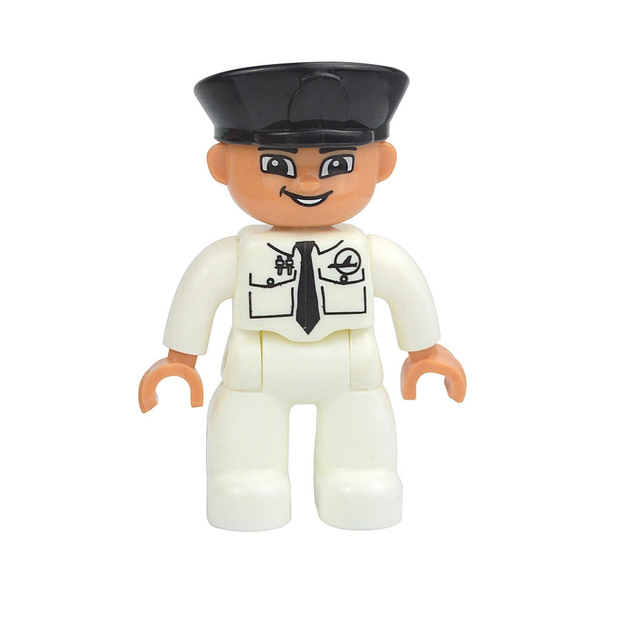 Big Size Figures Building Block Doll Family Set Compatible with Duplo Blocks, Perfect for Kids Creative Play