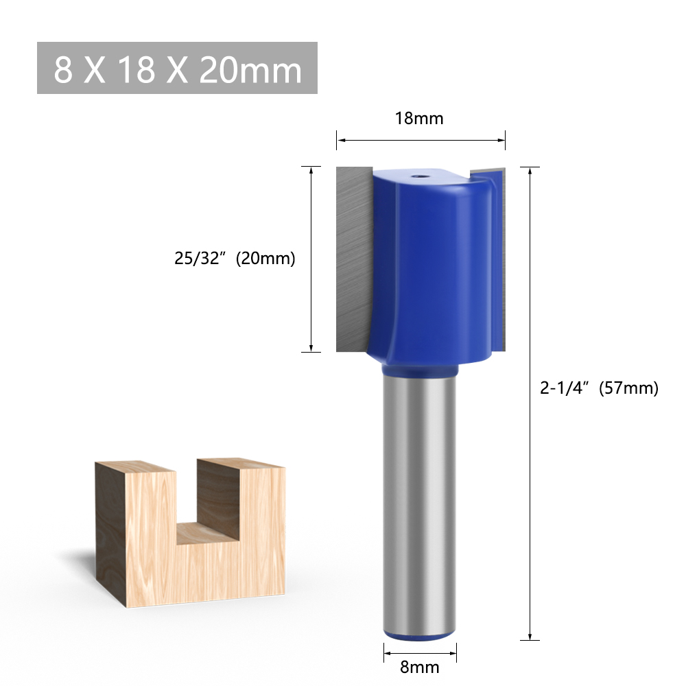 Double Flute Router Bit for Woodworking Straight Shank Milling Cutter for Precision Cuts