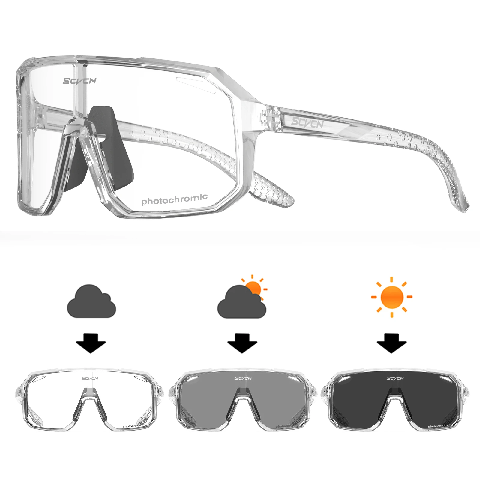 Photochromic Cycling Sunglasses MTB Glasses for Men & Women