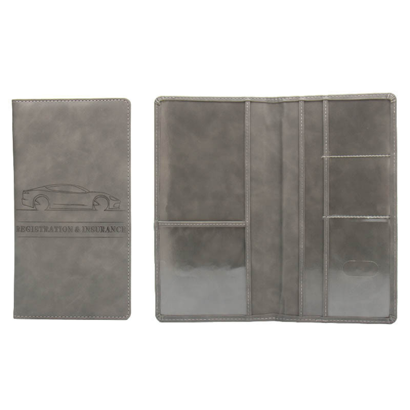 Premium Leather Car Registration Holder and Car Document Organizer Wallet for License Insurance Cards