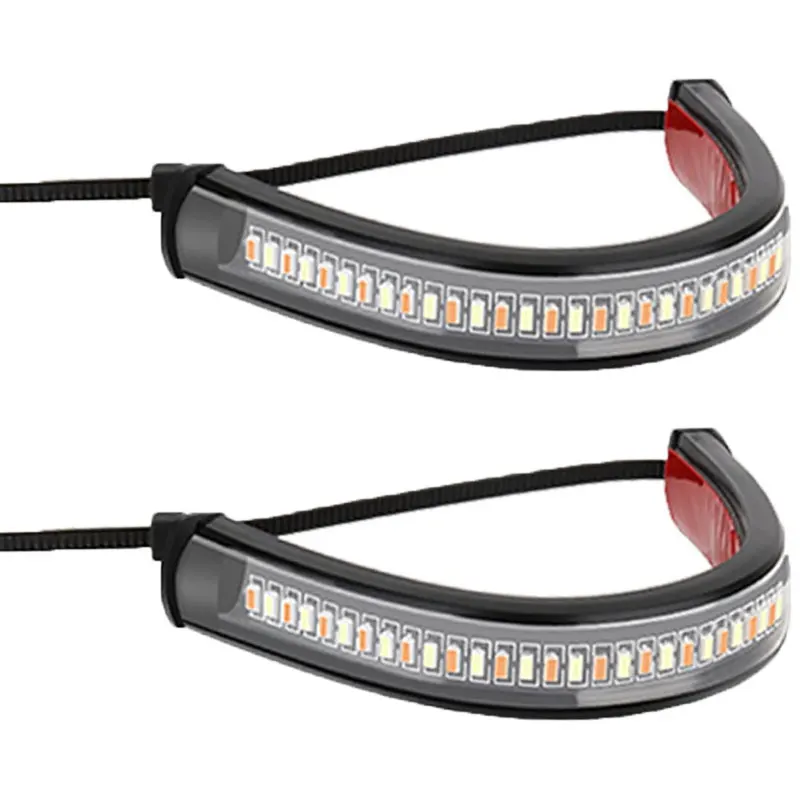 LED Motorcycle Turn Signal Light & DRL Amber White Fork Strip Lamp