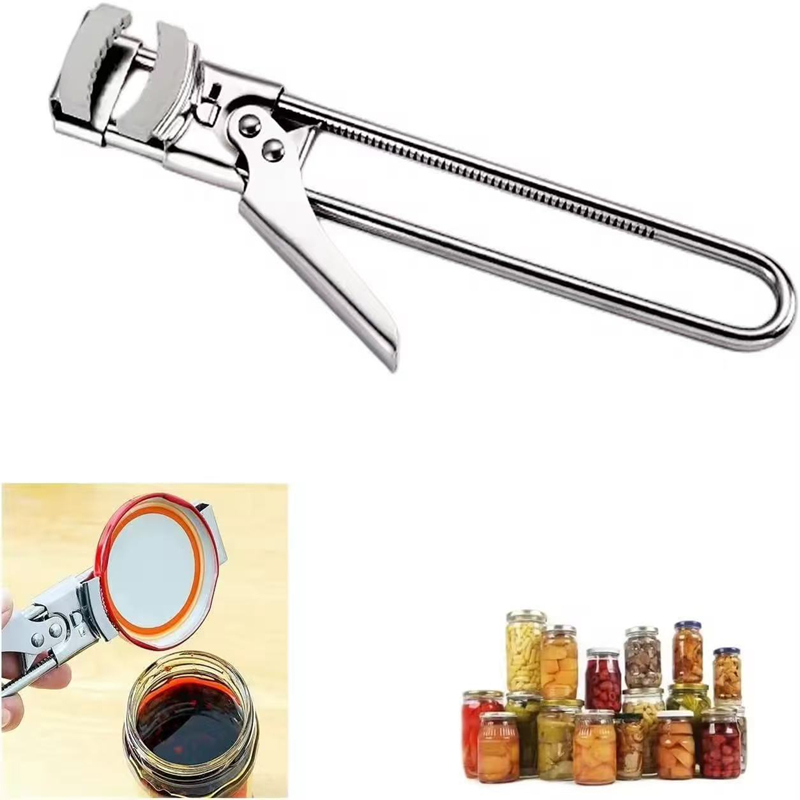 Adjustable Stainless Steel Bottle Jar Opener Multi Function Kitchen Tool for Easy Jar & Can Opening