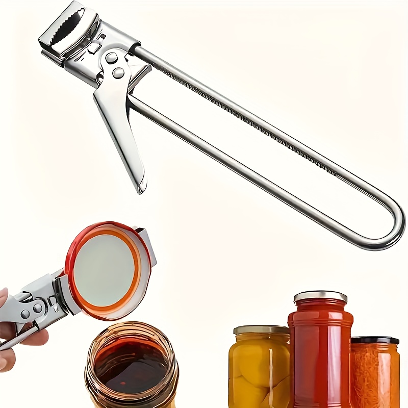 Adjustable Manual Stainless Steel Can Opener Durable Multifunctional Kitchen Tool for Cans & Bottles