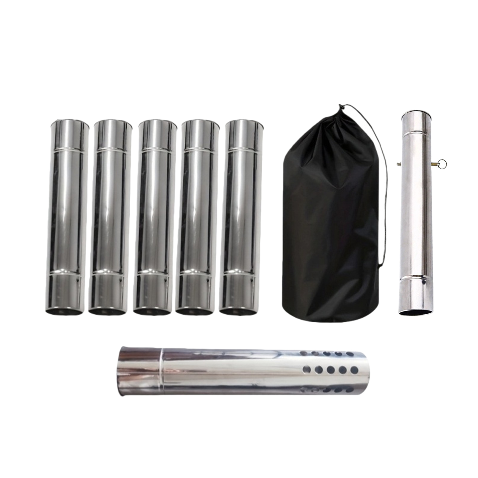 Stainless Steel Chimney Extension Pipe Set for Wood Stoves & Fireplaces Durable Flue Tube for Efficient Venting