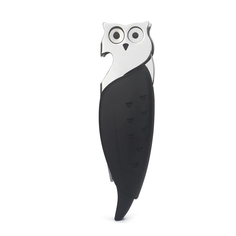 Vintage Owl Wine Bottle Opener Elegant Corkscrew & Bartender Accessories