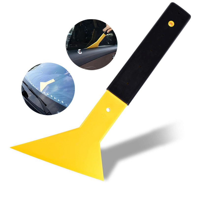 Long Reach Window Tint Squeegee Triangle Scraper for Vinyl Wrap and Glass Film Installation
