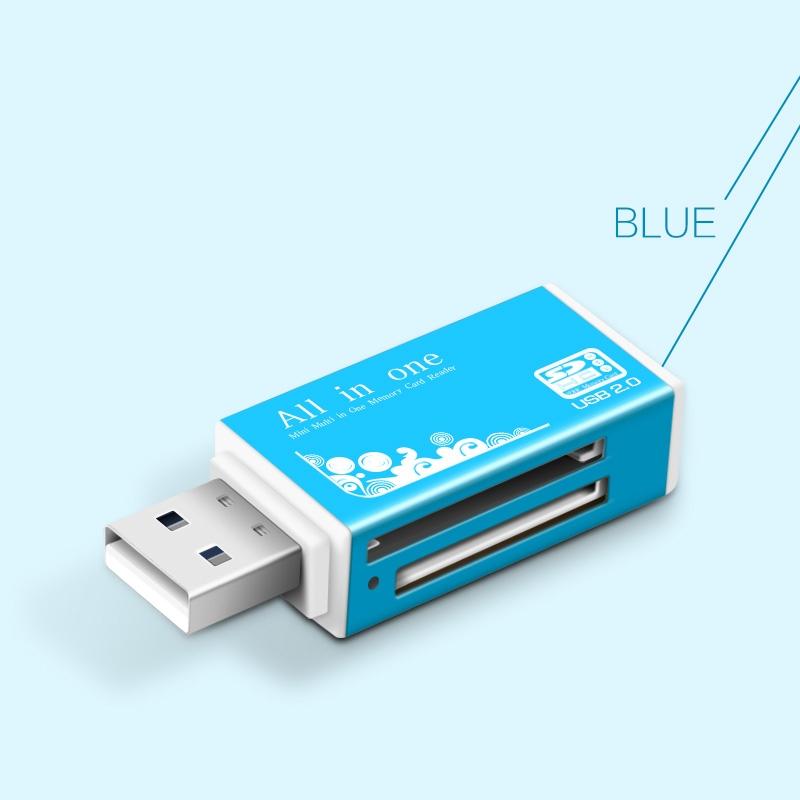 All-in-1 USB Memory Card Reader for SD Micro SD MS Pro Duo High Speed Adapter
