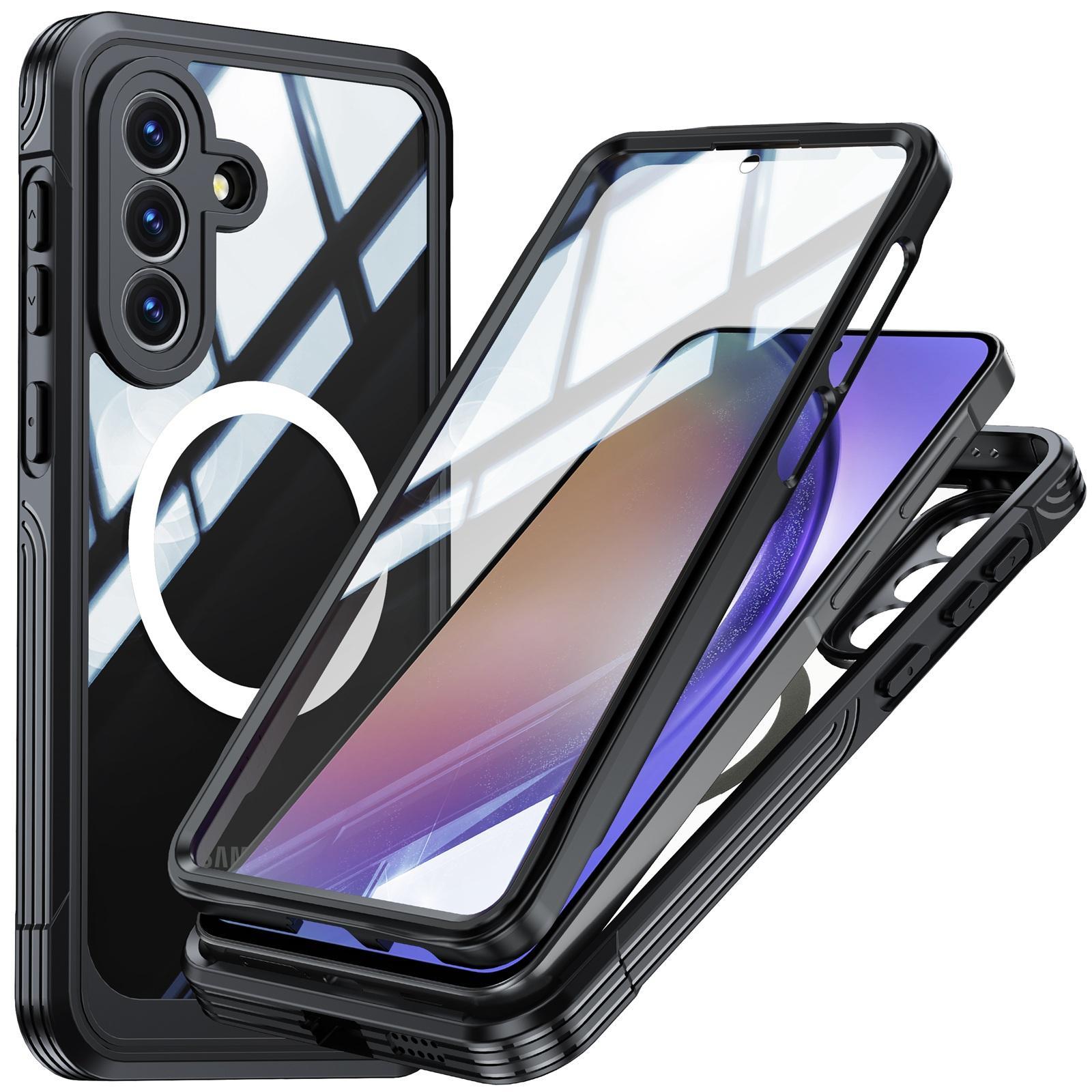 MagSafe Tempered Glass Phone Case for Samsung Galaxy Shockproof Clear Cover