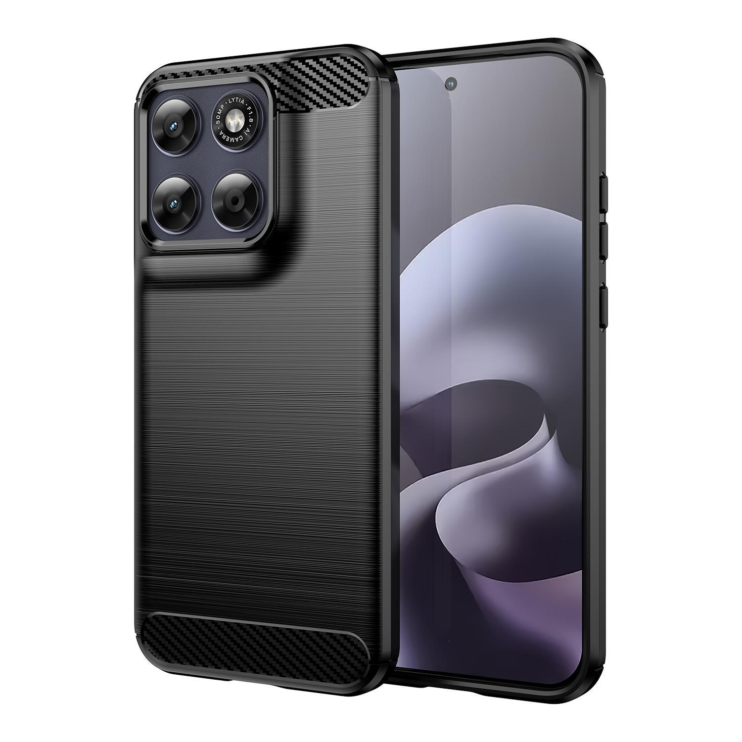 Carbon Fiber Brushed TPU Case for Motorola Moto Shockproof Slim Protective Phone Cover