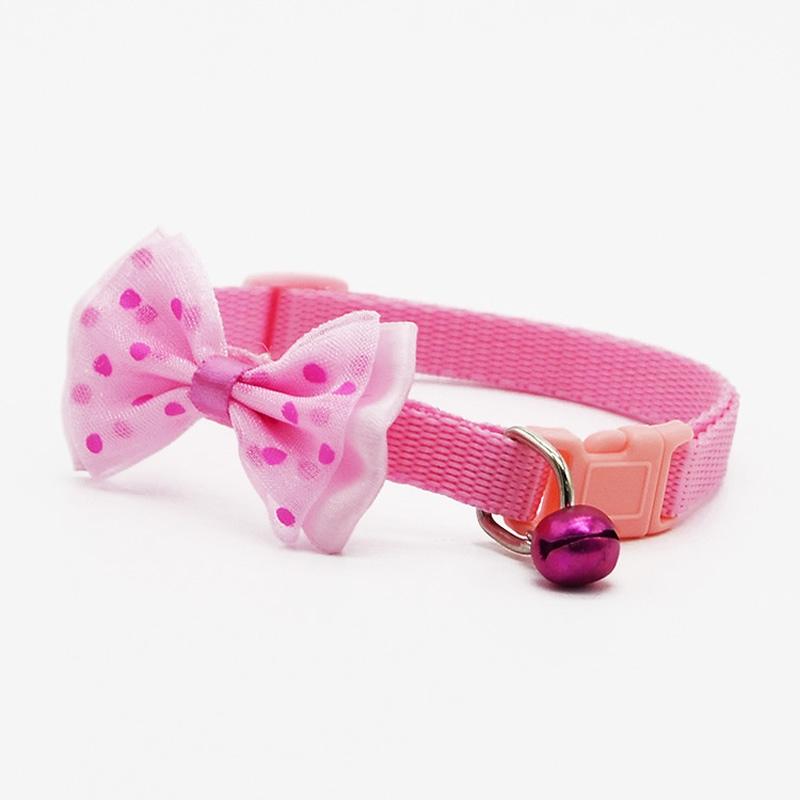 Adjustable Bow Tie Pet Collar with Bell for Cats & Dogs Cute Stylish Everyday Wear