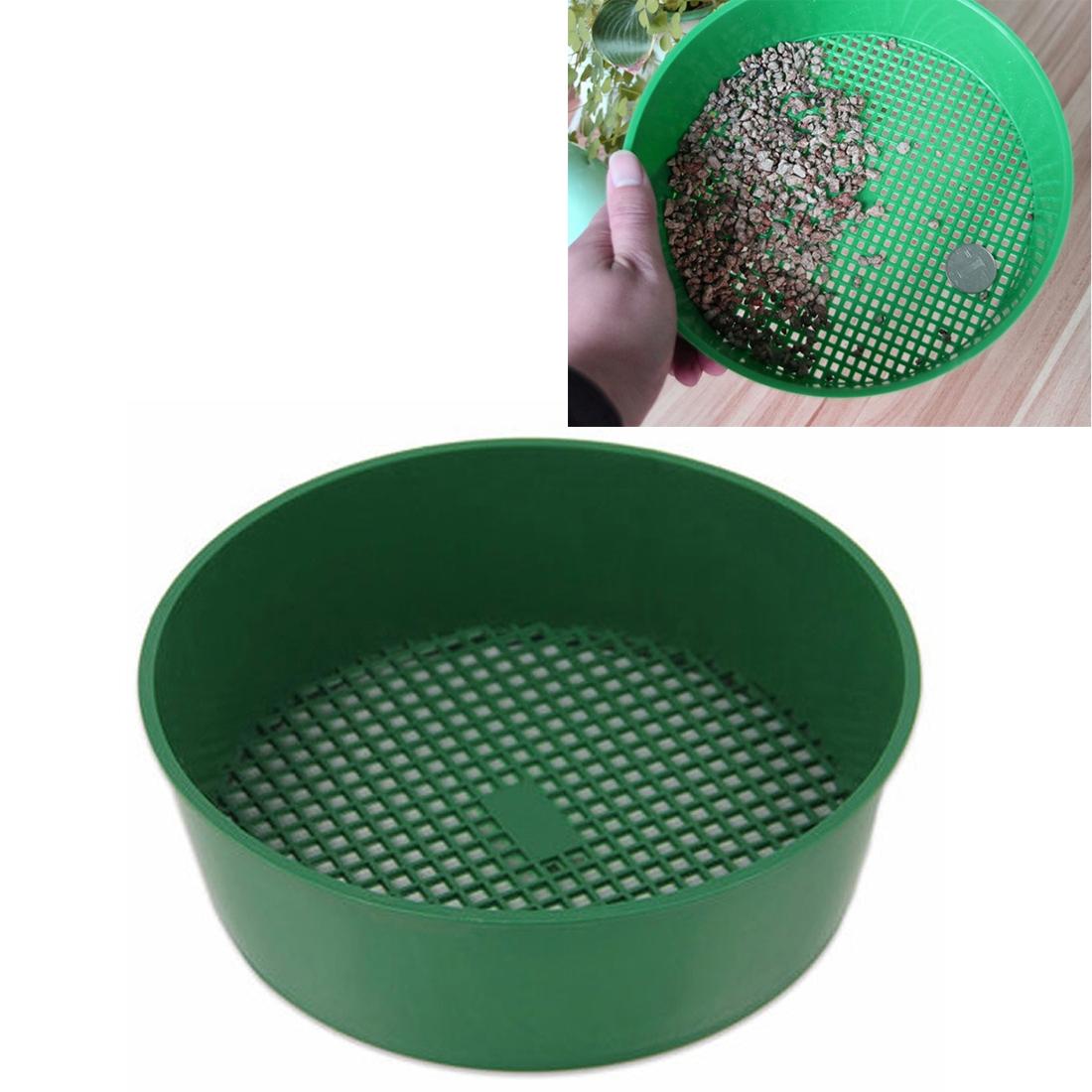 Plastic Mesh Soil Sieve for Gardening Lightweight Garden Soil Sifter with Fine Mesh Screen