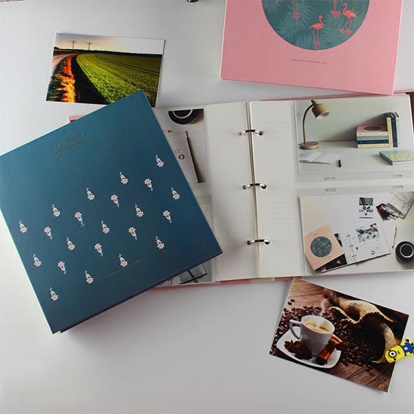 DIY 6 Inch Photo Album Scrapbook with Ring Binder for Family Memories