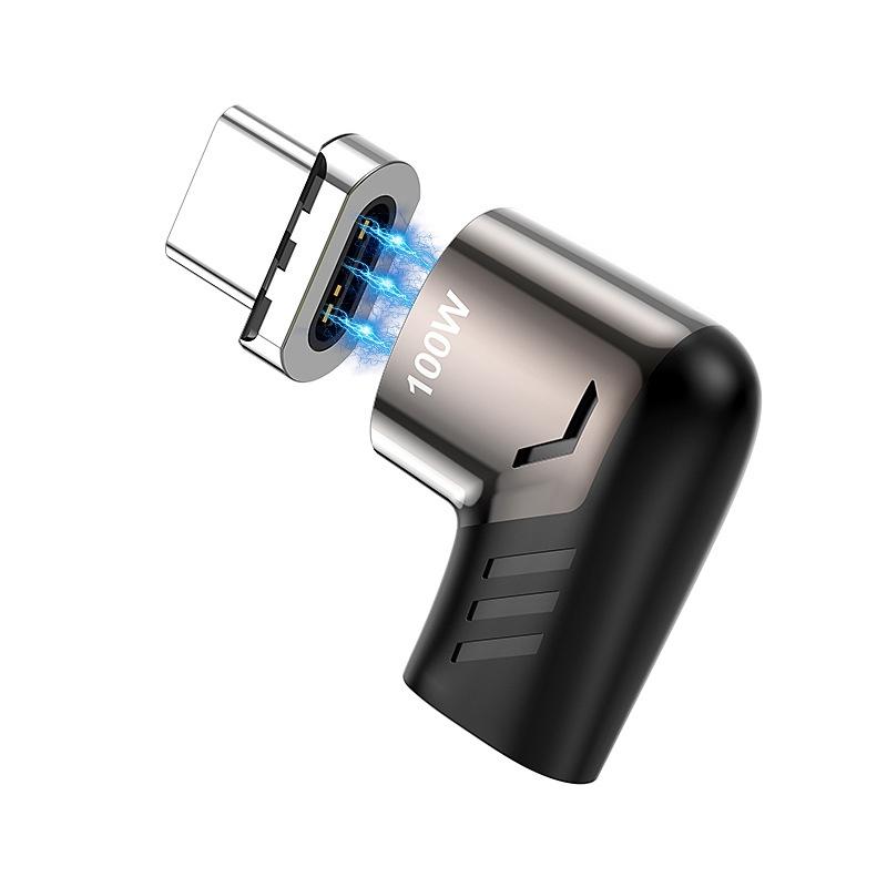 120W Magnetic USB C Elbow Adapter Fast Charging Type C Connector