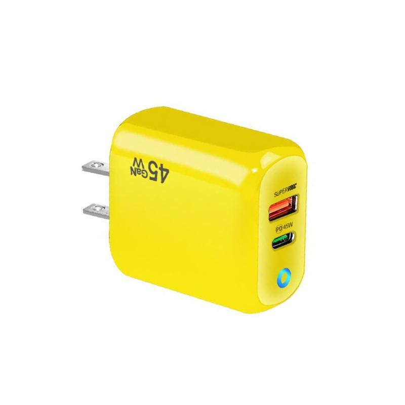 45W GaN USB C Laptop Charger Fast Charging Adapter for Phones Tablets
