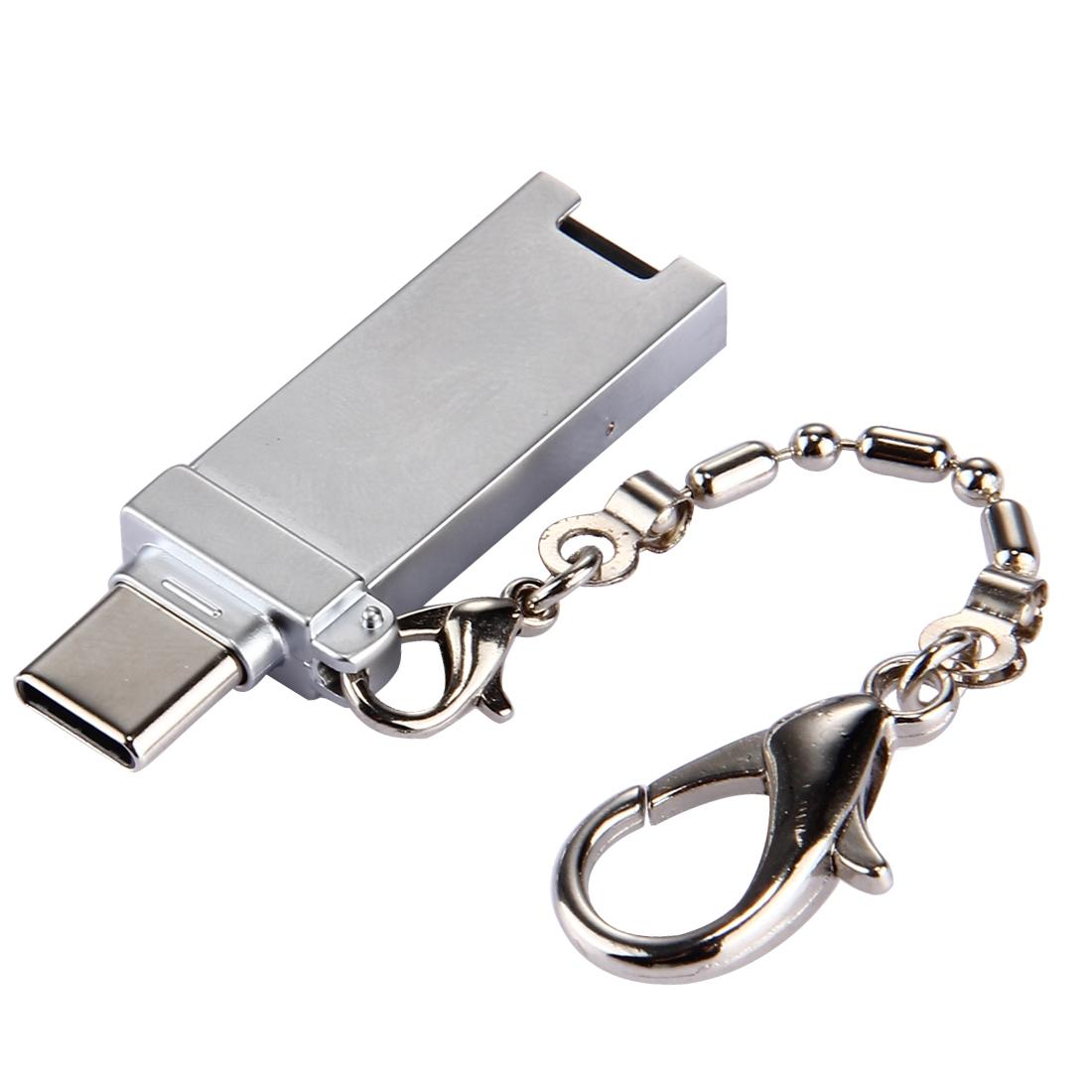 Mini Aluminum USB C Adapter USB C to USB Converter with Keychain
