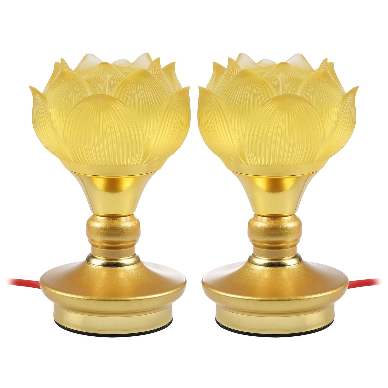 LED Lotus Altar Lamp Buddha Electronic Night Light Set Decorative Lotus LED Light