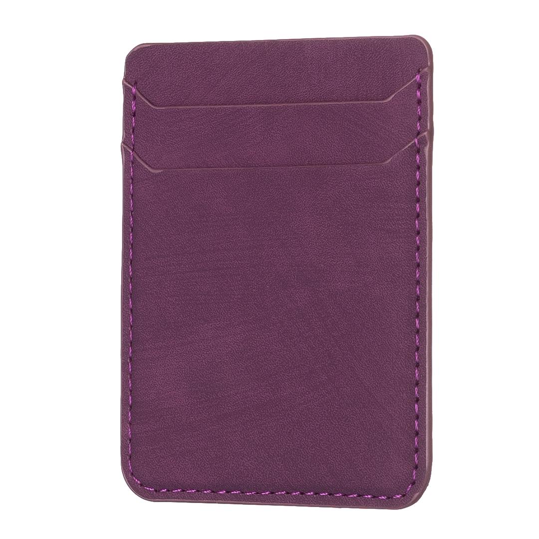 Slim PU Leather Phone Wallet Sticker with Multi Card Slots Stick-On Card Holder