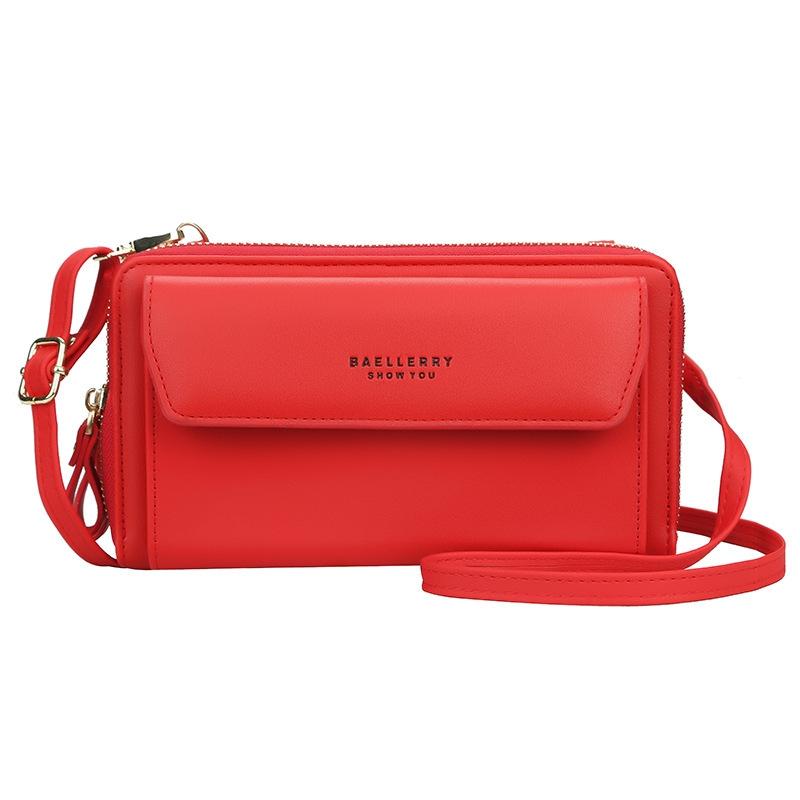 Large Capacity Crossbody Phone Bag for Women PU Leather shoulder messenger bag