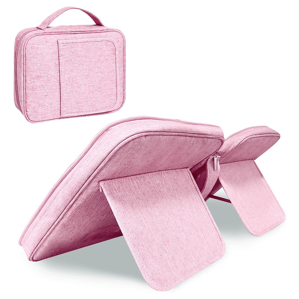 Bookend Style Portable Electronics Storage Bag for Travel and Desk Organization