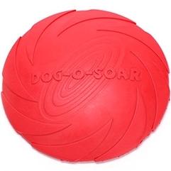 Durable Rubber Dog Flying Disc Toy for Fetch Training Large Dogs