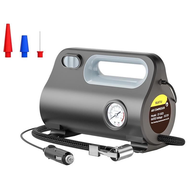 Portable Car Tire Inflator Air Compressor Pump with Auto Shutoff & LED Light