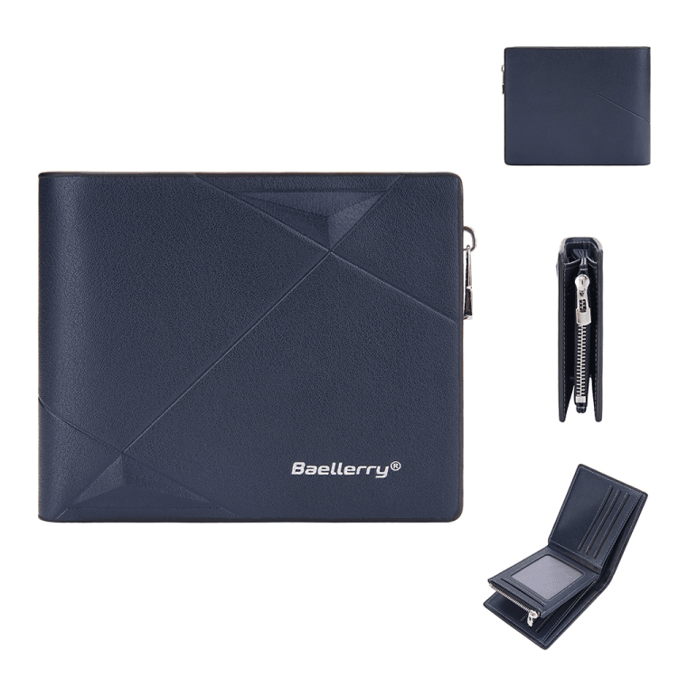 Men RFID Leather Zip Wallet Large Capacity Multi Card Holder with Coin Pocket