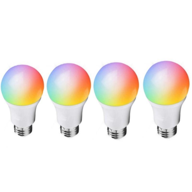 Smart WiFi RGB LED Bulb 4pcs Voice Controlled Color Changing Light