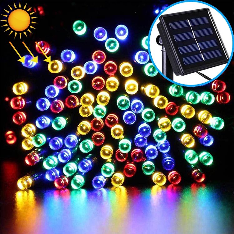 200 LED Solar String Lights Outdoor Waterproof Warm White Christmas Garden Lights